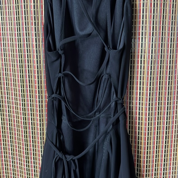 LULU’s Black “Back Lace up” Dress, size L, See All Pictures, flowing skirt, mini - Picture 1 of 11